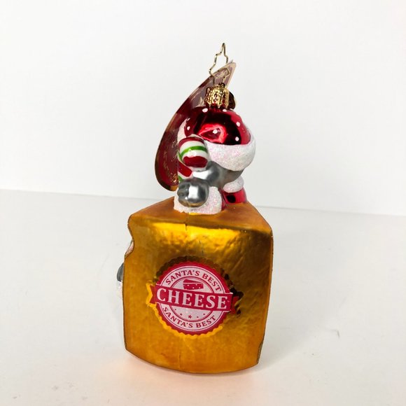 Christopher Radko Christmas Ornament Mini Cheese Bites 1019247 with Box - Picture 4 of 6